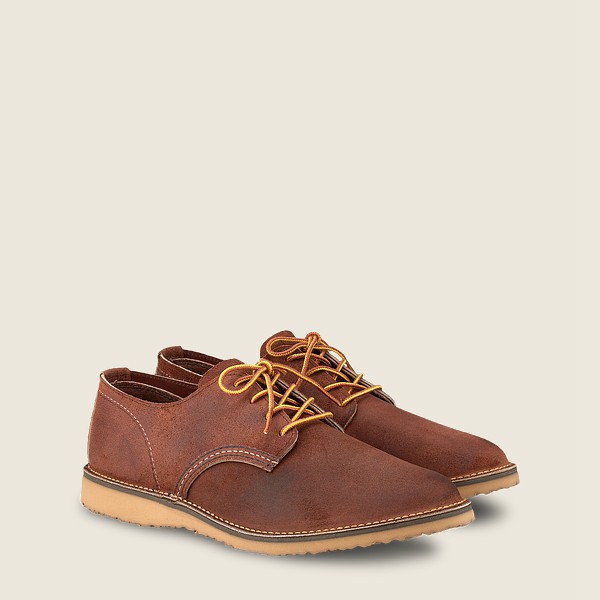 Red Wing Oxford Erkek - Weekender - Muleskinner Deri - Kahverengi - 40ATXOFME